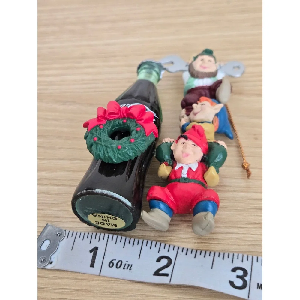 Coca-Cola Bottling Works Collection Christmas Ornament Elves Opening Coke Bottle